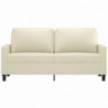 2-Sitzer-Sofa Creme 140 cm Kunstleder