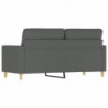 2-Sitzer-Sofa Dunkelgrau 140 cm Stoff