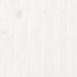 Massivholzbett mit Kopfteil Weiß Kiefer 150x200 cm