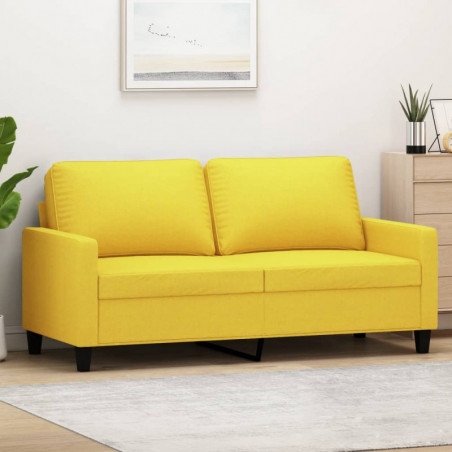 2-Sitzer-Sofa Hellgelb 140 cm Stoff