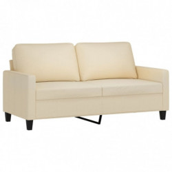 2-Sitzer-Sofa Creme 140 cm Stoff