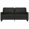 2-Sitzer-Sofa Schwarz 140 cm Stoff