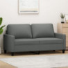 2-Sitzer-Sofa Dunkelgrau 140 cm Stoff