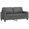 2-Sitzer-Sofa Dunkelgrau 140 cm Stoff