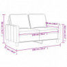 2-Sitzer-Sofa Dunkelgrau 140 cm Stoff