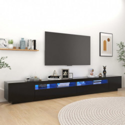 TV-Schrank mit LED-Leuchten Schwarz 300x35x40 cm