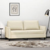 2-Sitzer-Sofa Creme 140 cm Kunstleder