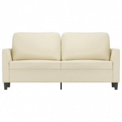 2-Sitzer-Sofa Creme 140 cm Kunstleder