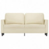 2-Sitzer-Sofa Creme 140 cm Kunstleder