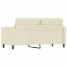 2-Sitzer-Sofa Creme 140 cm Kunstleder