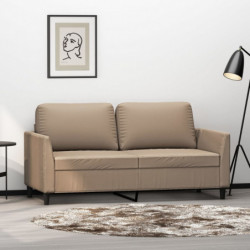 2-Sitzer-Sofa Cappuccino-Braun 140 cm Kunstleder