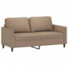 2-Sitzer-Sofa Cappuccino-Braun 140 cm Kunstleder