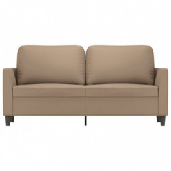 2-Sitzer-Sofa Cappuccino-Braun 140 cm Kunstleder