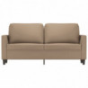 2-Sitzer-Sofa Cappuccino-Braun 140 cm Kunstleder