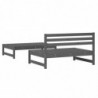 2-tlg. Garten-Lounge-Set Grau Massivholz Kiefer