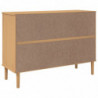 Sideboard SENJA Rattan-Optik Braun 112x40x80 cm Kiefernholz