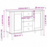 Sideboard SENJA Rattan-Optik Braun 112x40x80 cm Kiefernholz