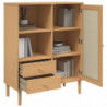 Highboard SENJA Rattan-Optik Braun 90x40x112 cm Kiefernholz