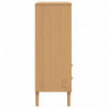 Highboard SENJA Rattan-Optik Braun 90x40x112 cm Kiefernholz