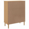 Highboard SENJA Rattan-Optik Braun 90x40x112 cm Kiefernholz