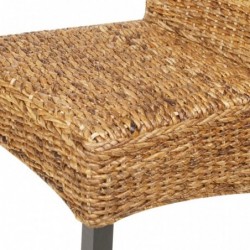 Esszimmerstühle 6 Stk. Abaca und Mango Massivholz