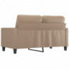 2-Sitzer-Sofa Cappuccino-Braun 120 cm Kunstleder