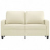 2-Sitzer-Sofa Creme 120 cm Kunstleder