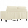 2-Sitzer-Sofa Creme 120 cm Kunstleder