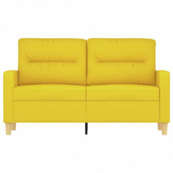 2-Sitzer-Sofa Hellgelb 120 cm Stoff