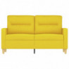 2-Sitzer-Sofa Hellgelb 120 cm Stoff