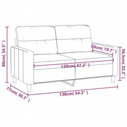 2-Sitzer-Sofa Braun 120 cm Stoff