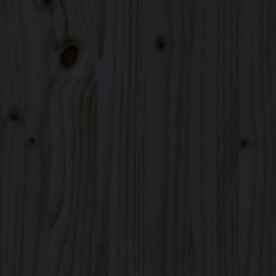 Massivholzbett Schwarz 150x200 cm