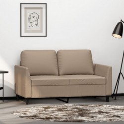 2-Sitzer-Sofa Cappuccino-Braun 120 cm Kunstleder