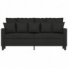 2-Sitzer-Sofa Schwarz 140 cm Stoff