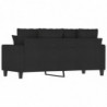 2-Sitzer-Sofa Schwarz 140 cm Stoff