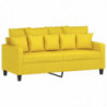 2-Sitzer-Sofa Hellgelb 140 cm Stoff