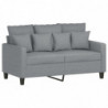 2-Sitzer-Sofa Hellgrau 120 cm Stoff