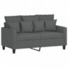 2-Sitzer-Sofa Dunkelgrau 120 cm Stoff