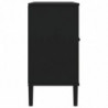 Sideboard SENJA Rattan-Optik Schwarz 112x40x80 cm Kiefernholz