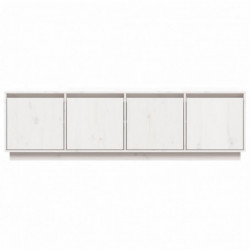 TV-Schrank Weiß 156x37x45 cm Massivholz Kiefer