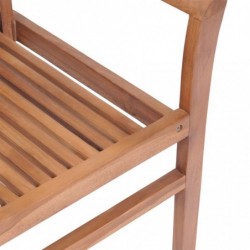 Essstühle 8 Stk. Stapelbar Teak Massivholz