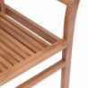 Essstühle 8 Stk. Stapelbar Teak Massivholz