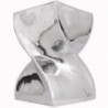 Hocker/Beistelltisch Verdrehte Form Silbern Aluminium