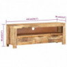 TV-Schrank 110x30x40 cm Raues Mangoholz