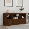 Sideboard mit LED-Leuchten Braun Eichen-Optik 142,5x37x67 cm