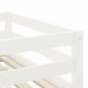 Kinderhochbett mit Leiter Weiß 90x190 cm Massivholz Kiefer