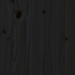 Massivholzbett Schwarz 120x190 cm