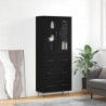 Highboard Schwarz 69,5x34x180 cm Holzwerkstoff