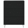 Highboard Schwarz 69,5x34x180 cm Holzwerkstoff