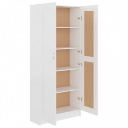 Bücherschrank Weiß 82,5x30,5x185,5 cm Holzwerkstoff